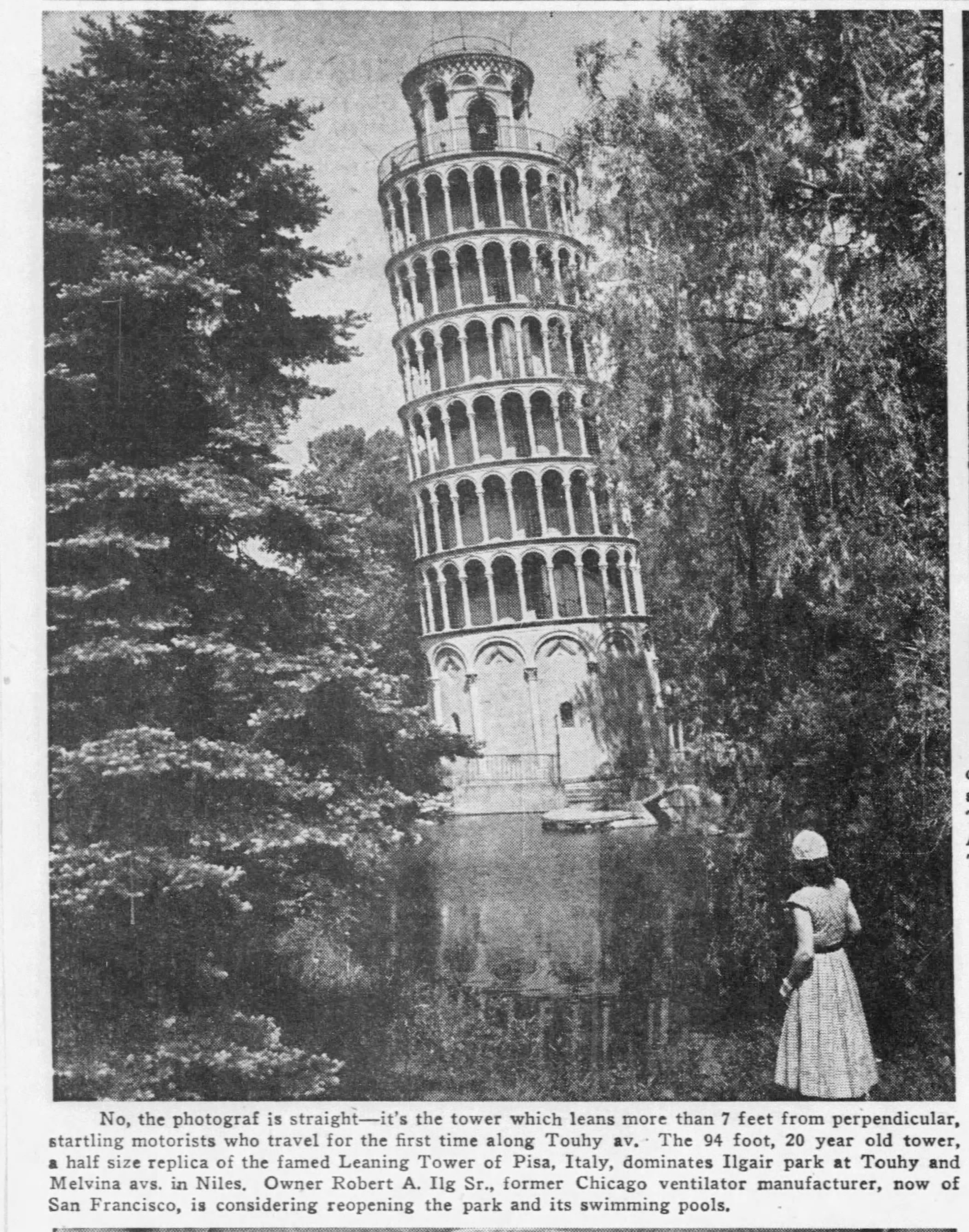 Leaning Tower of Niles, Illinois