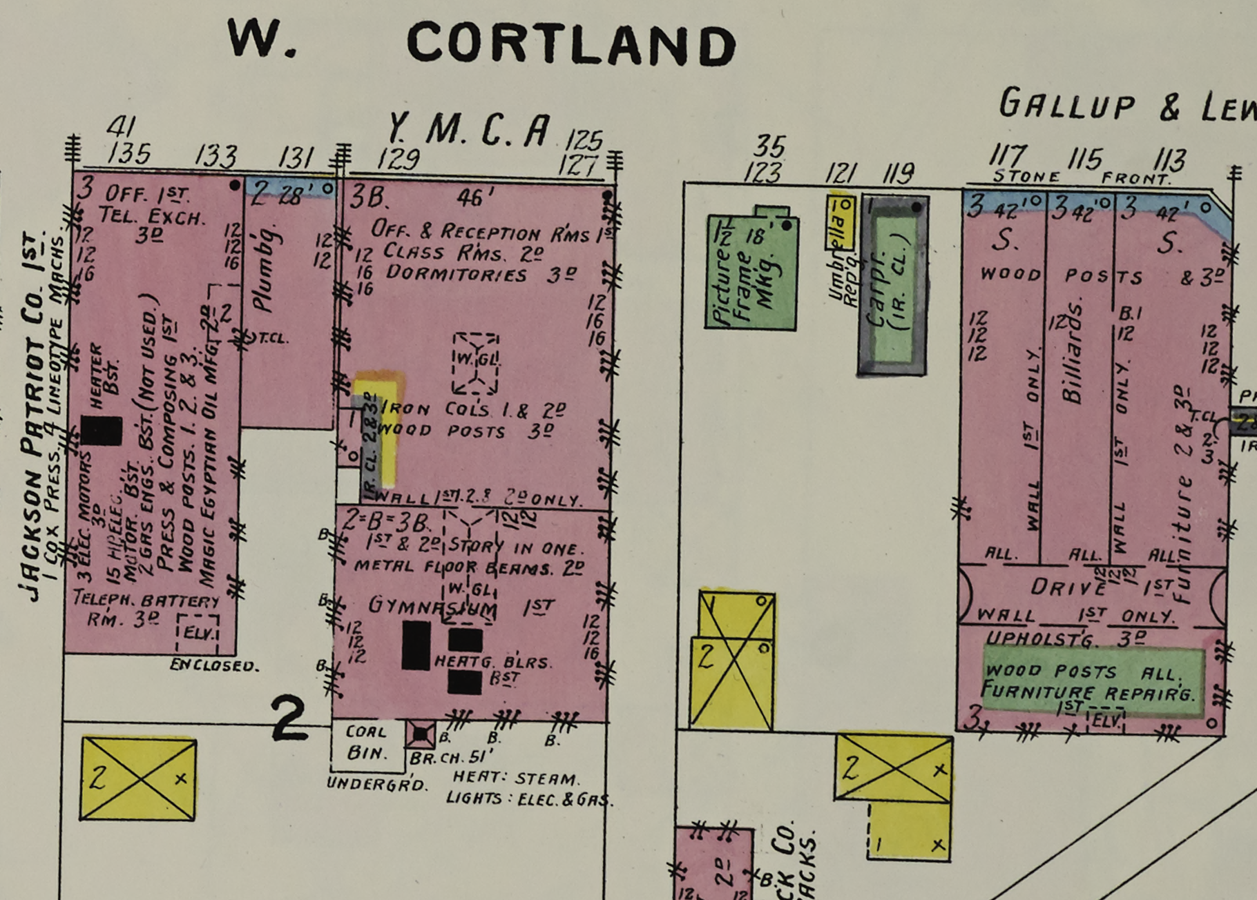 YMCA, Cortland Street, Jackson, Michigan