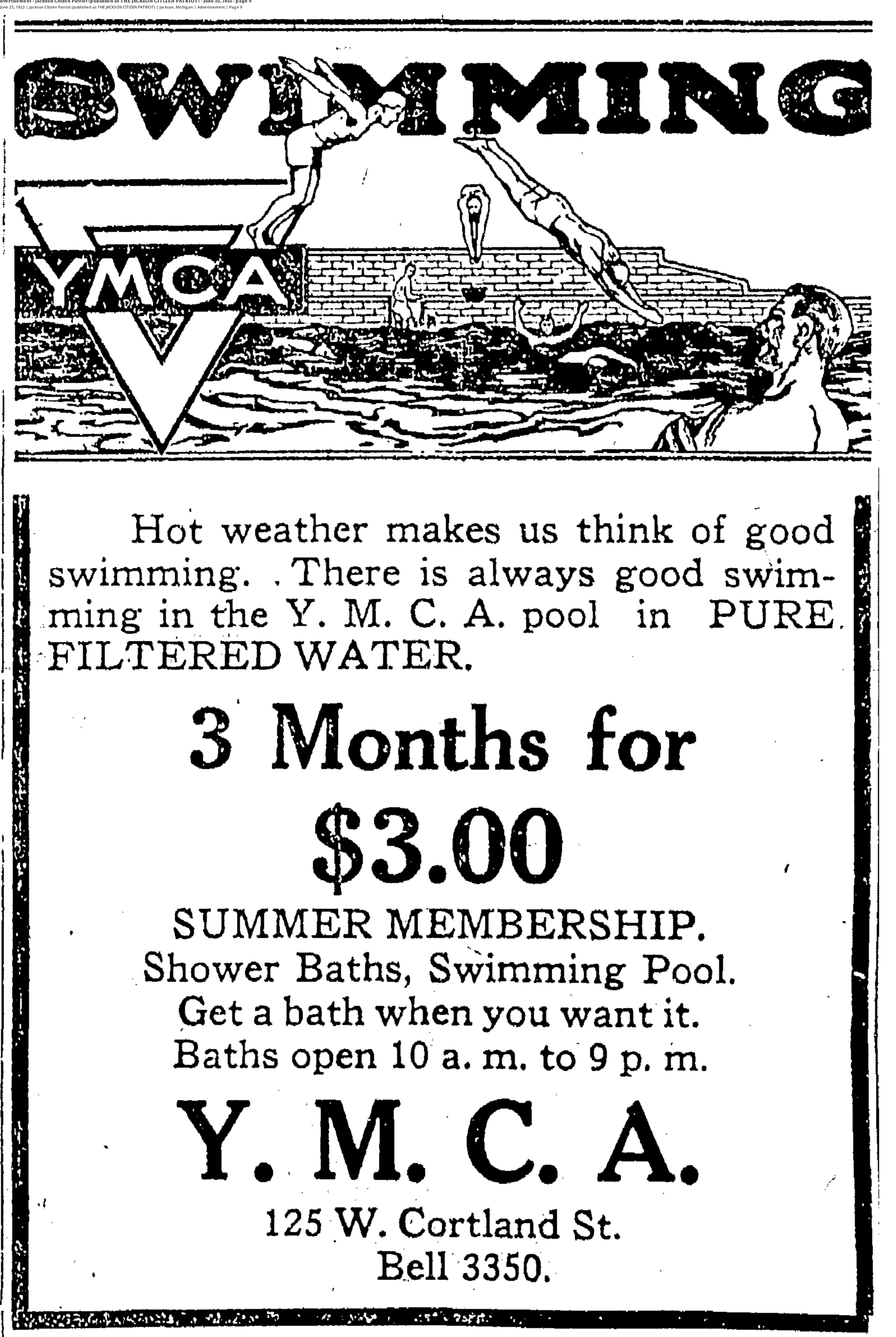 YMCA, Cortland Street, Jackson, Michigan