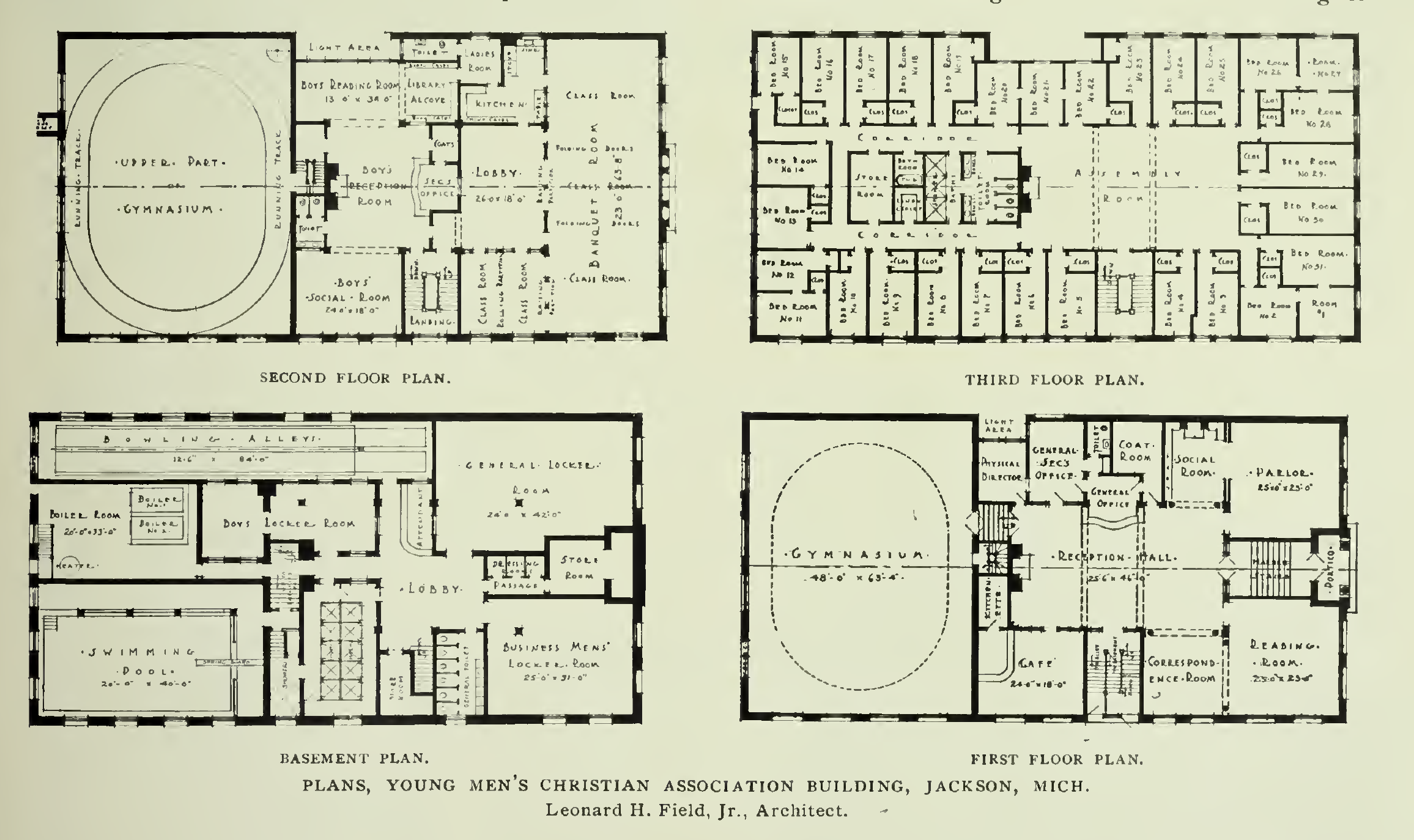 YMCA, Cortland Street, Jackson, Michigan