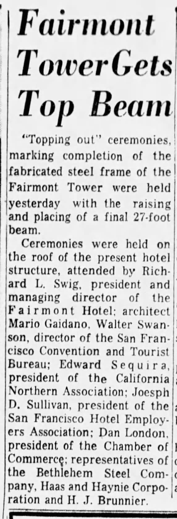 Fairmont Hotel, San Francisco