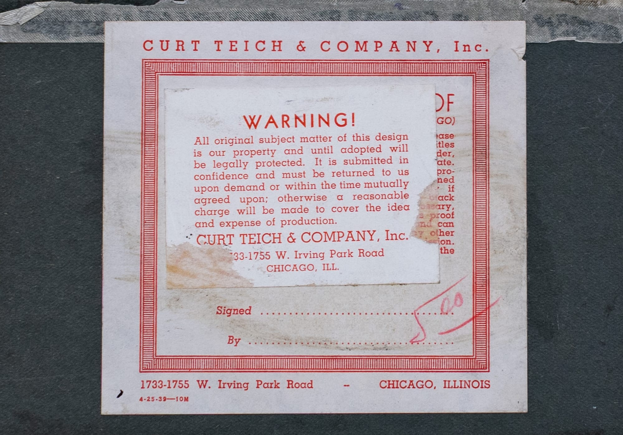 Birck-Fellinger Corp., Chicago