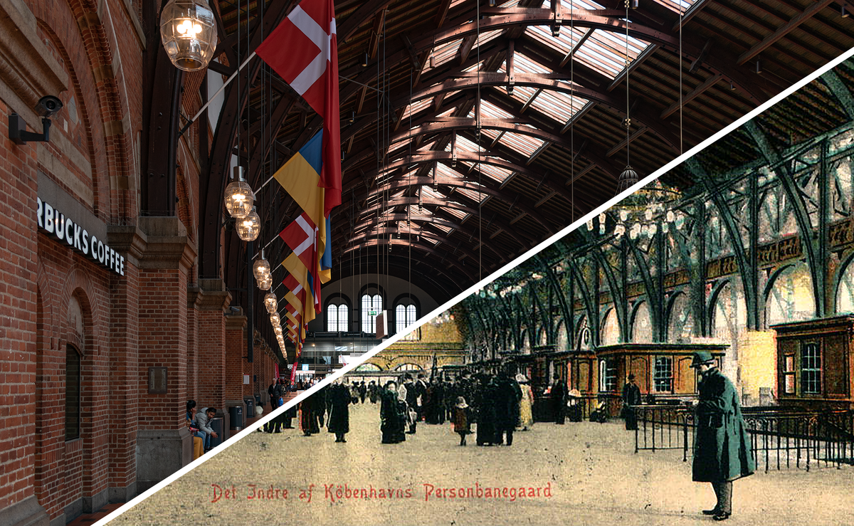 The Interior of Copenhagen Central Station, Denmark